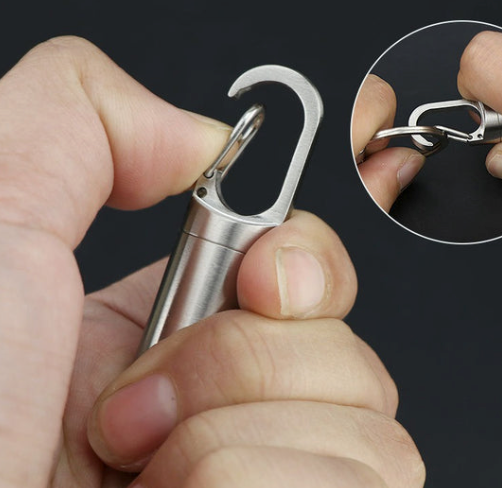 2 x Mini Porte Clé Boîte à Pilules Waterproof