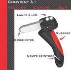2 en 1 Poignée de Porte et Brise-vitre