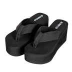 Tongs compensées confortables