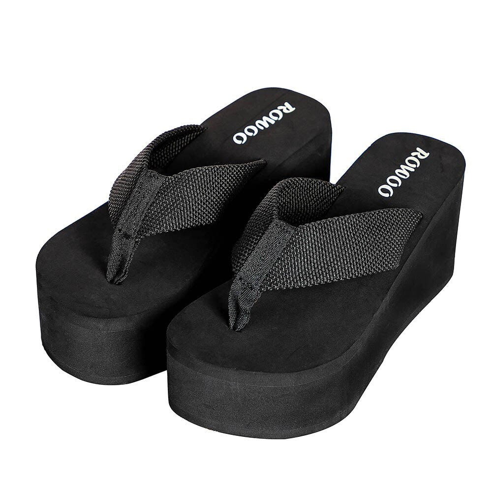 Tongs compensées confortables