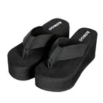 Tongs compensées confortables
