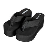 Tongs compensées confortables