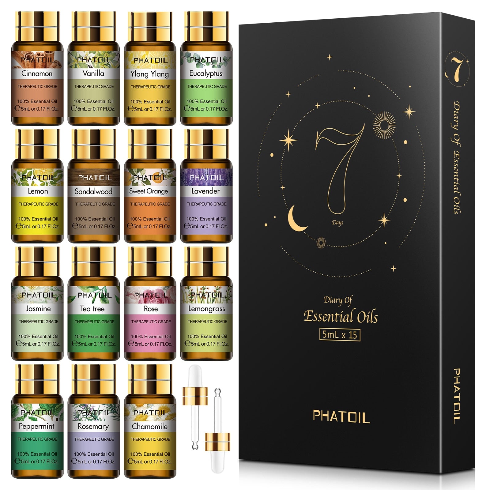 Coffret de 15 Huiles essentielles aromathérapie