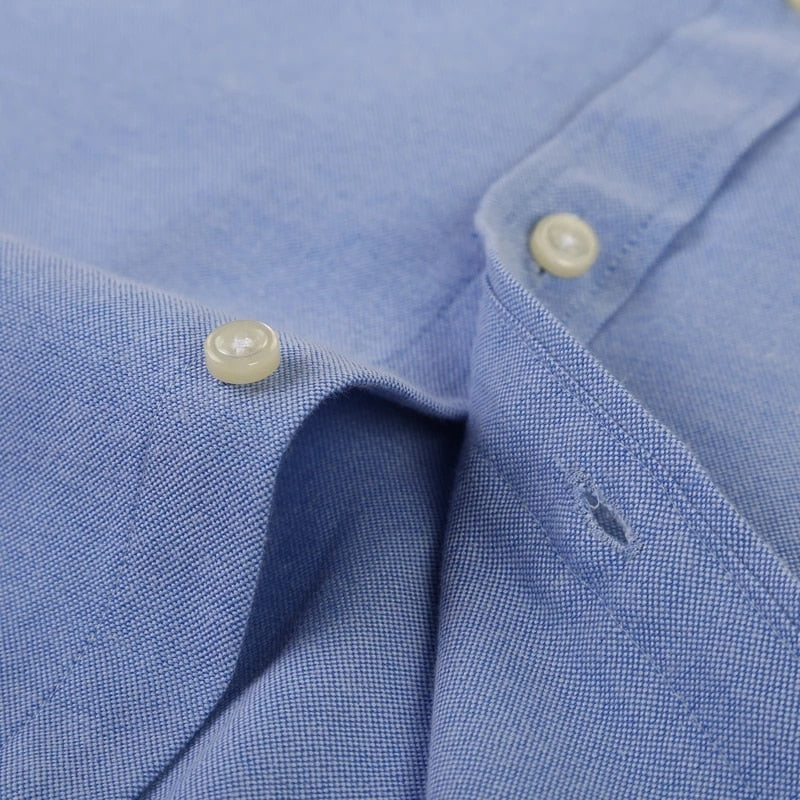 Men's Long-Sleeved Oxford Cotton Shirt