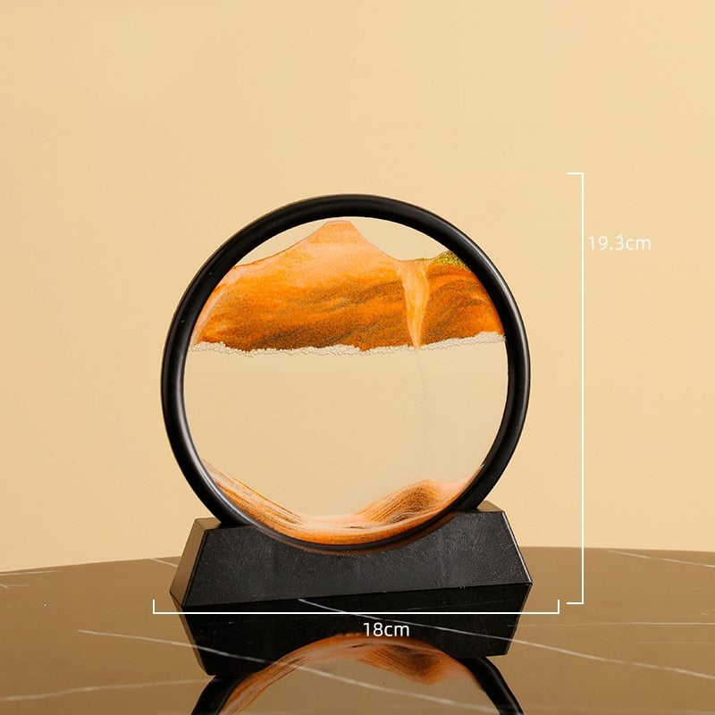Cadre sablier 3D relaxant orange