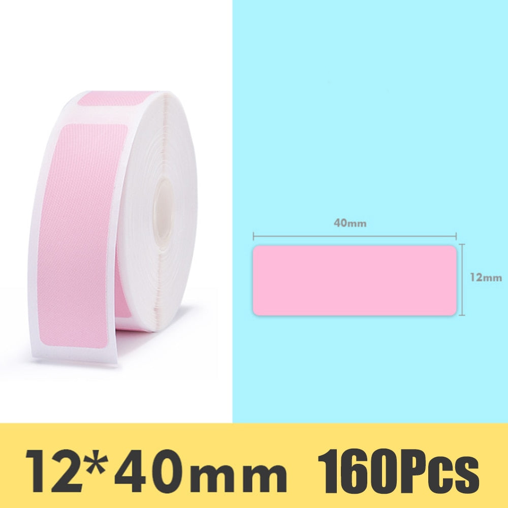 Rouleau d'étiquettes adhésives thermiques Rose 