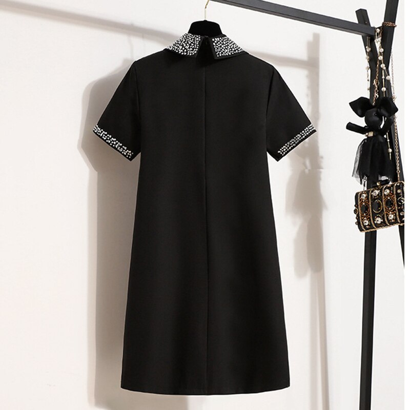 Robe courte Chic avec col scintillant - Femme