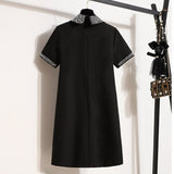 Robe courte Chic avec col scintillant - Femme