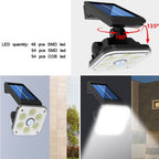 Applique murale LED Solaire - Détecteur de mouvement