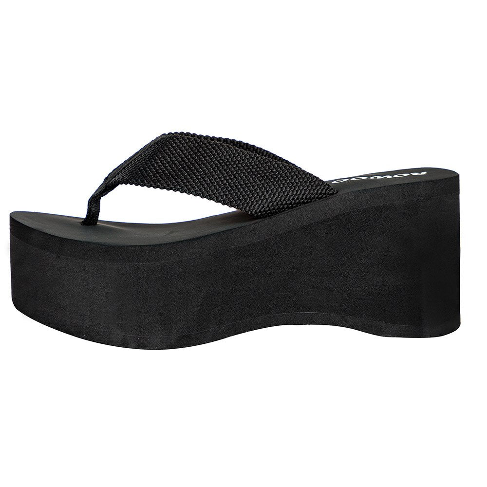 Tongs compensées confortables
