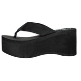 Tongs compensées confortables