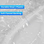 Nappe de table ronde transparente et élastique
