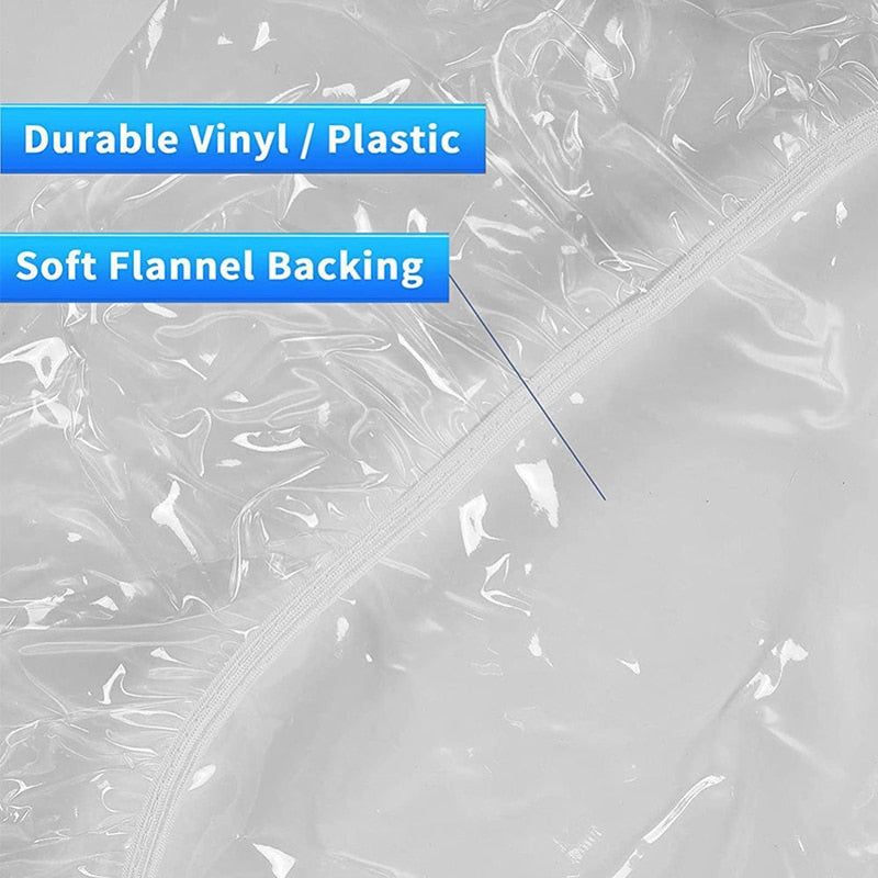Nappe de table ronde transparente et élastique