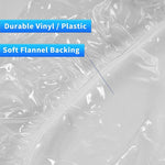 Nappe de table ronde transparente et élastique