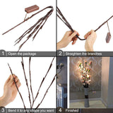 20x Branches de saule artificielles à LED