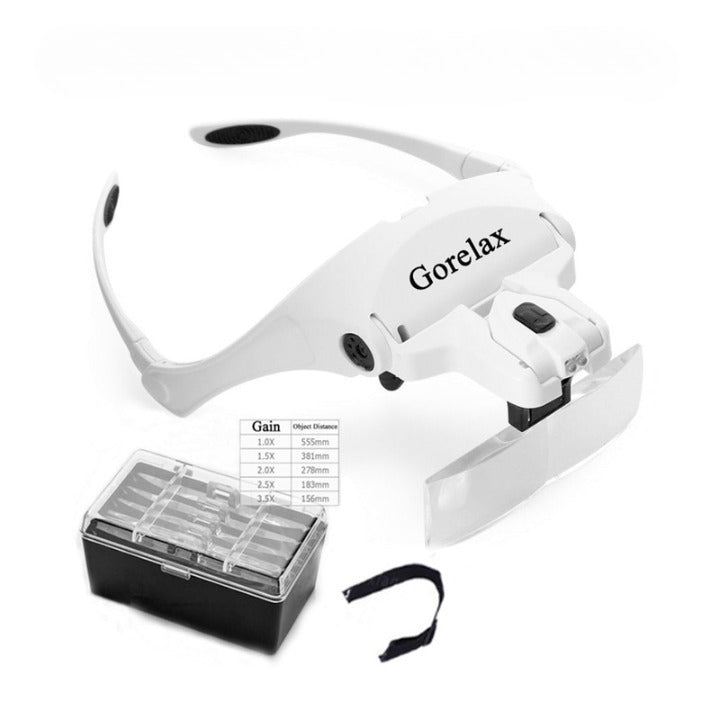 Lunettes loupe de précision avec lampe