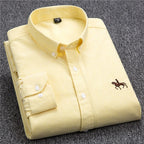 Men's Long-Sleeved Oxford Cotton Shirt