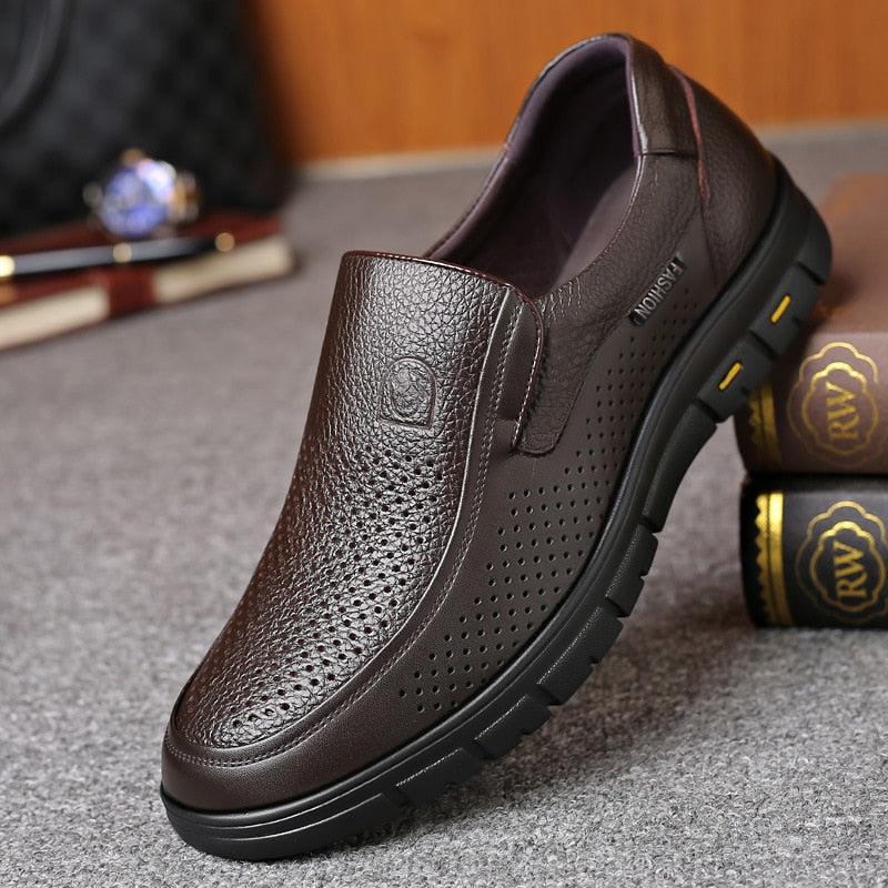 Mocassins en cuir pour homme Marron