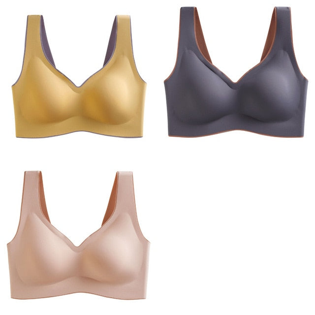 Lot de 3 brassières seconde peau en latex