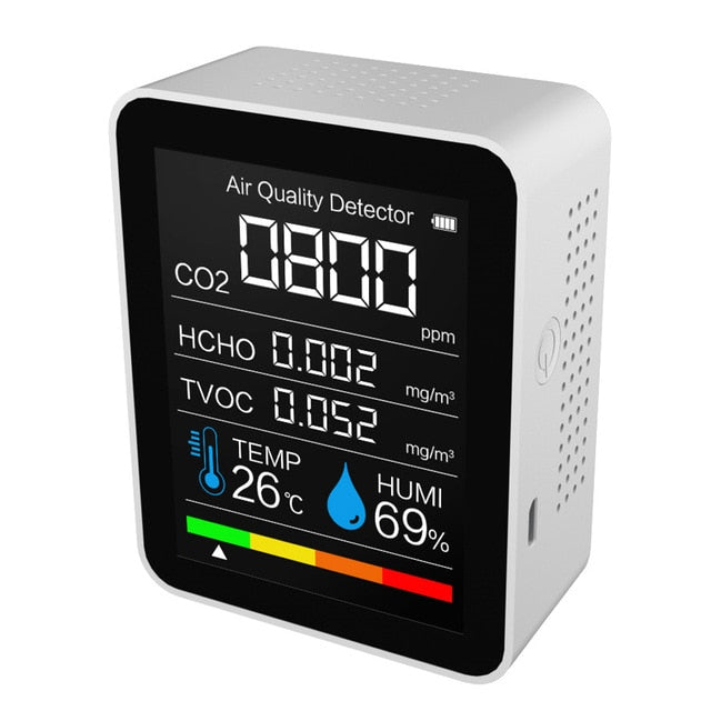 Capteur de CO2 Multifonctions blanc