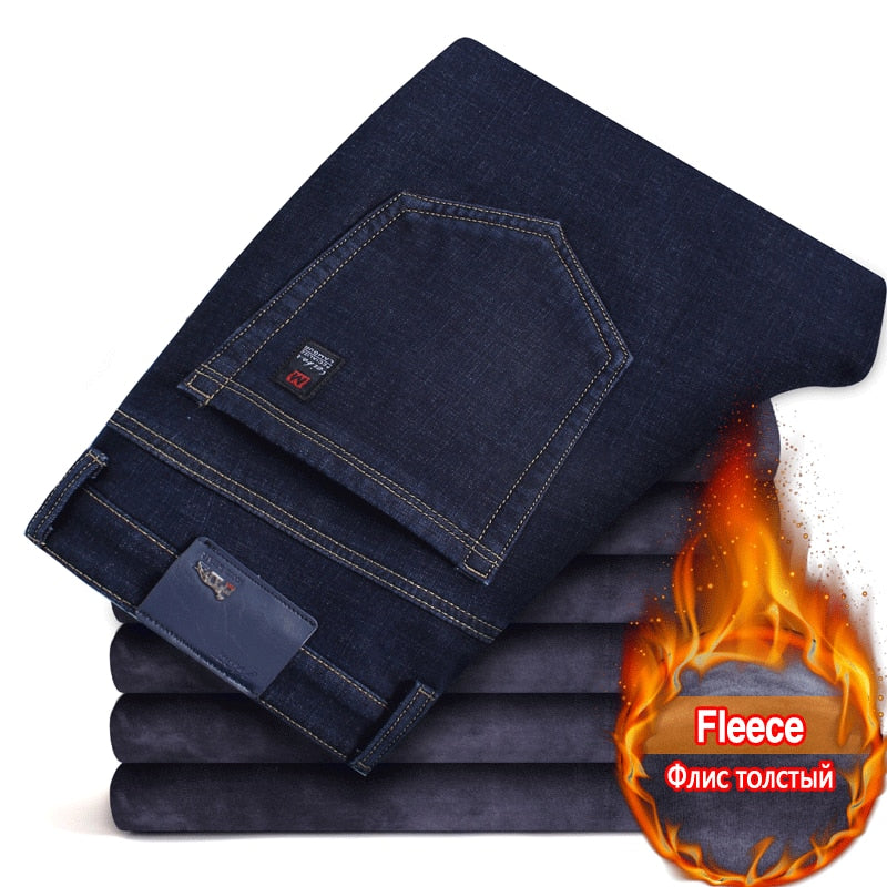 Jean fourré polaire homme