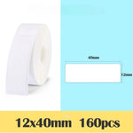Rouleau d'étiquettes adhésives thermiques Blanc