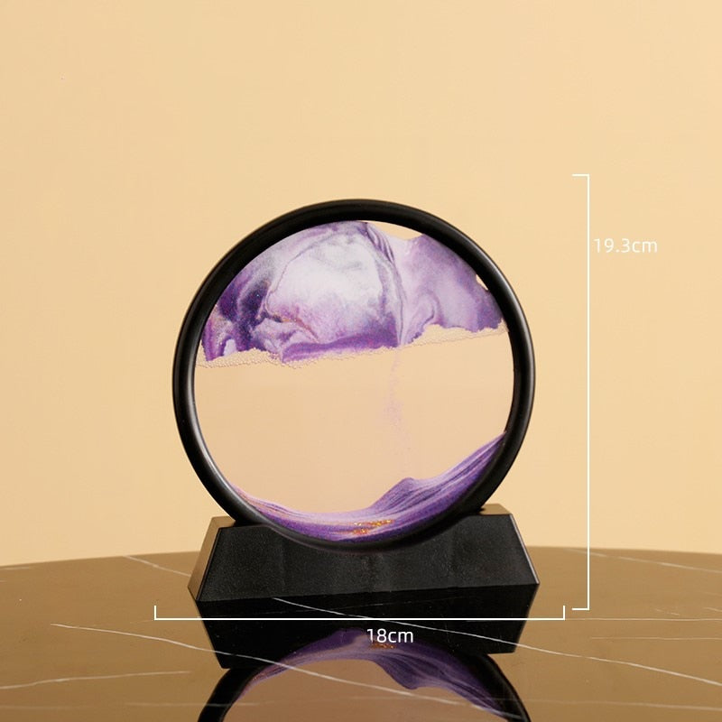 Cadre sablier 3D relaxant violet