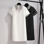 Robe courte Chic avec col scintillant - Femme