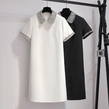 Robe courte Chic avec col scintillant - Femme