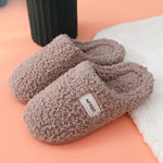 Chaussons d'intérieur antidérapantes marron