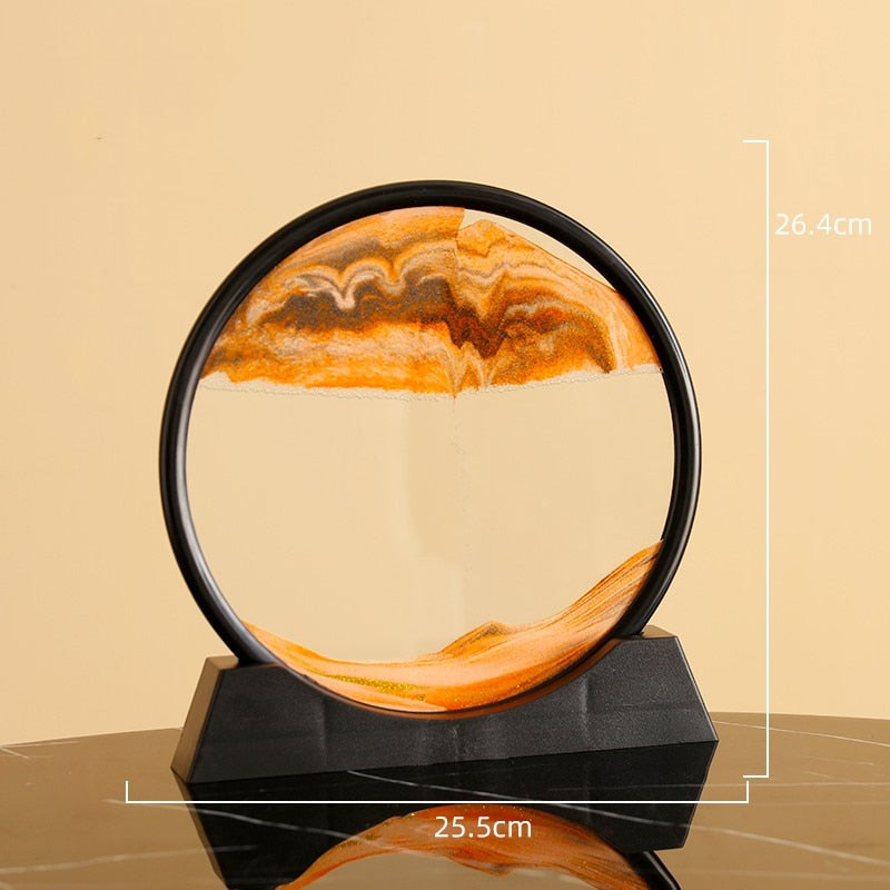 Cadre sablier 3D relaxant orange
