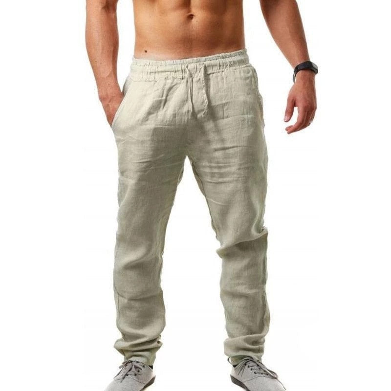 Pantalon-en-lin-respirant-pour-homme
