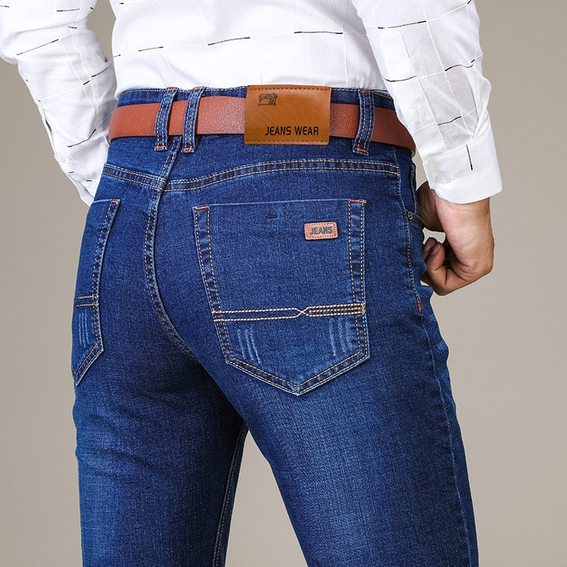 Jean en coton élastique pour homme