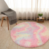 Tapis rond ultra-doux - Imitation fourrure