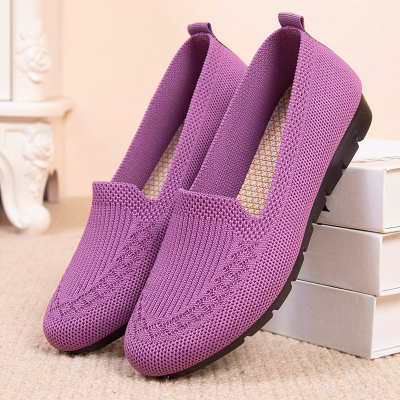 Mocassins respirants pour femme violet