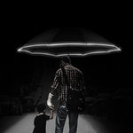 Parapluie réversible avec lampe