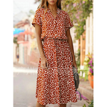 Robe chemise d'été légère à imprimé