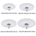 Nappe de table ronde transparente et élastique