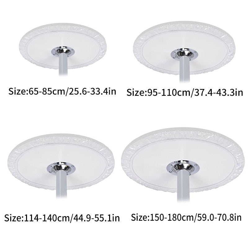 Nappe de table ronde transparente et élastique