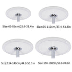 Nappe de table ronde transparente et élastique