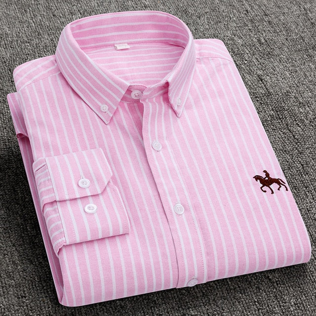 Men's Long-Sleeved Oxford Cotton Shirt