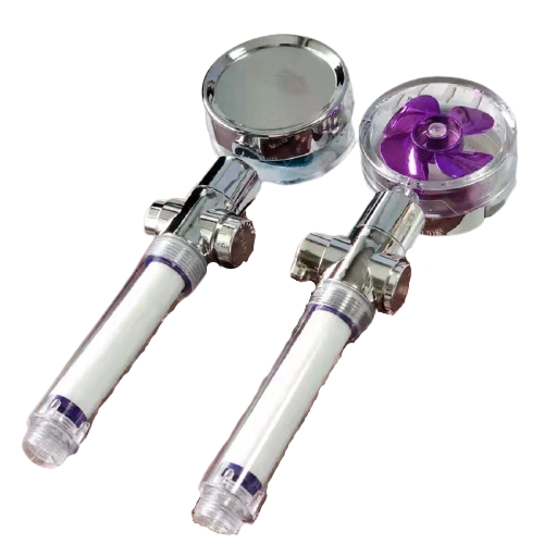 Pommeau de douche à pression réglable violet