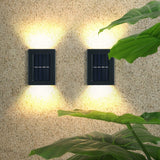 Lot de 4 appliques murales solaire