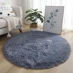 Tapis rond ultra-doux - Imitation fourrure