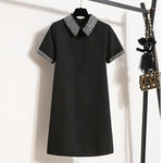 Robe courte Chic avec col scintillant - Femme