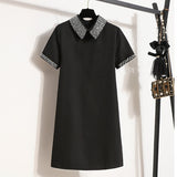 Robe courte Chic avec col scintillant - Femme