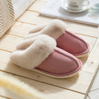 Chaussons intérieur fourrure rose