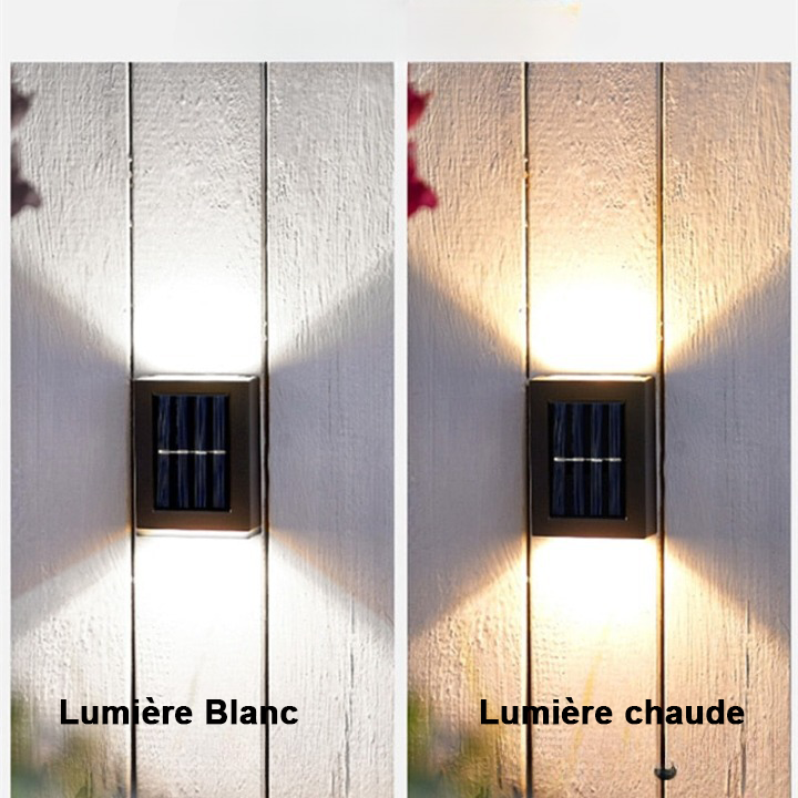 Lot de 4 appliques murales solaire