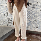 Lola - Pantalon décontracté en laine tricoté