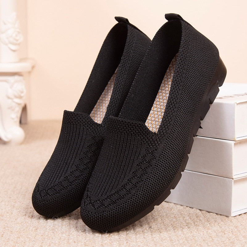 Mocassins respirants pour femme noir